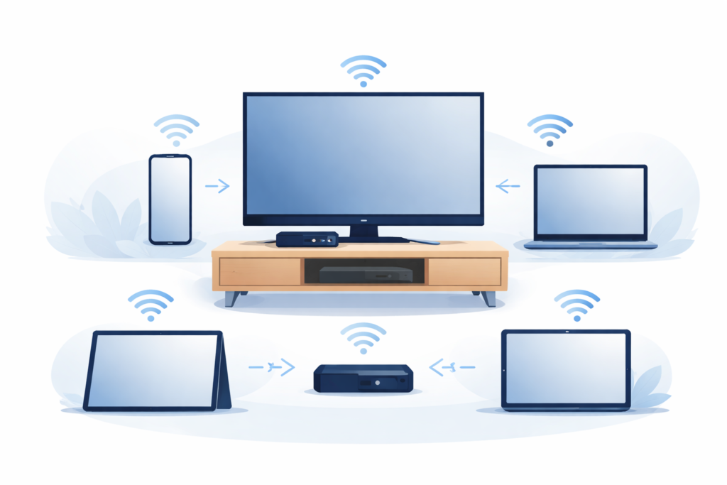 Devices compatible with IPTV including smart TV smartphone tablet and computer